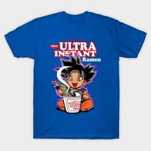 Anime Manga Superhero Warrior Eating Ramen Cartoon T-Shirt